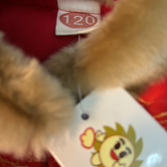 Chinese red and black traditional outfit new year size 120cm - Picture 6 of 7